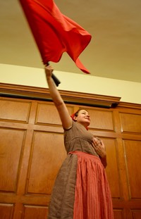 Antonia with Flag